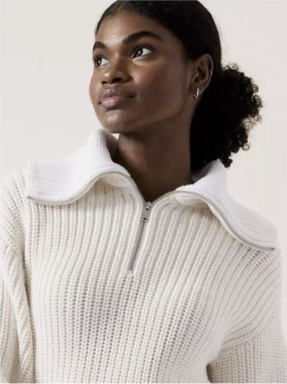 ATHLETA RIBBED SWEATER Small